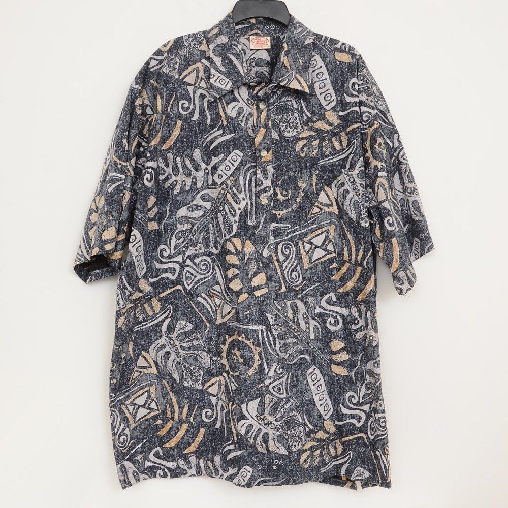 Go Barefoot Hawaiian Shirt 100% Cotton Made in USA Men's size 2XL